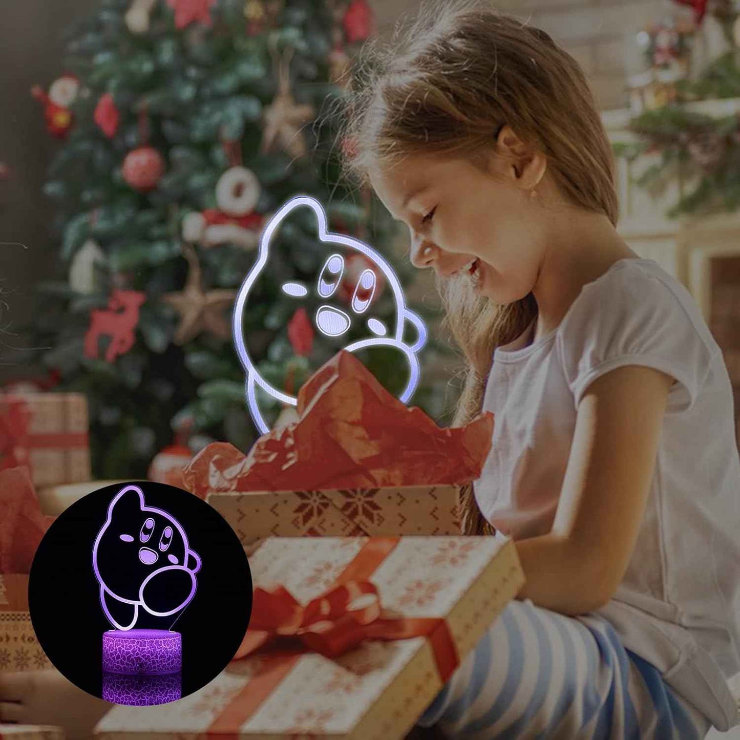 Luminara Optical 3D Lamp – Romantic Valentine's Day Gift for Her, Color-Changing Bedroom Mood Light with Remote