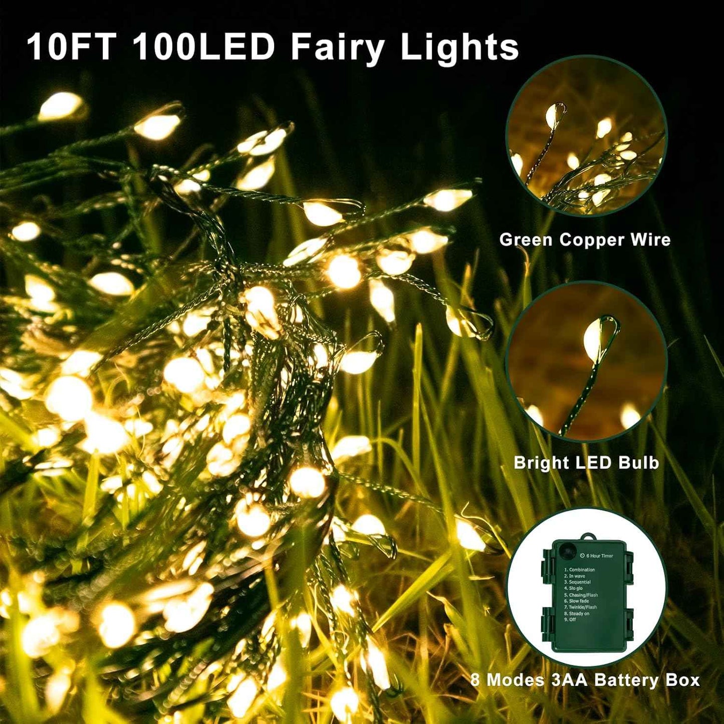 BrightGlow Fairy Lights – Window Frame and Shelf Accent Lighting, Battery Operated Home Decor for Apartments