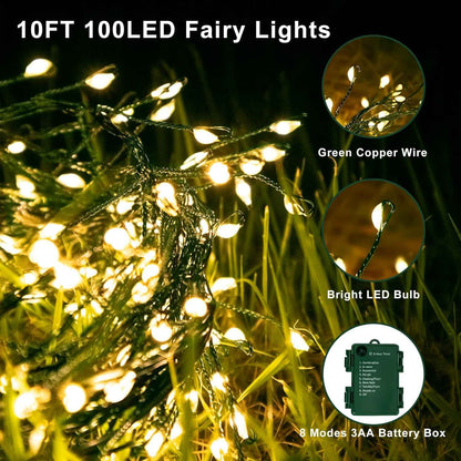 BrightGlow Fairy Lights – Window Frame and Shelf Accent Lighting, Battery Operated Home Decor for Apartments