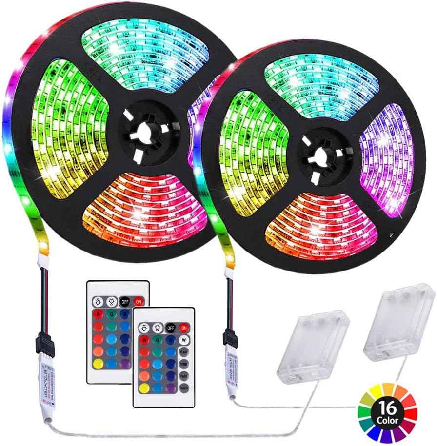 GlowVibe Battery LED Strip Lights – Safe Flame-Free Night Light for Kids Bedrooms and Nurseries
