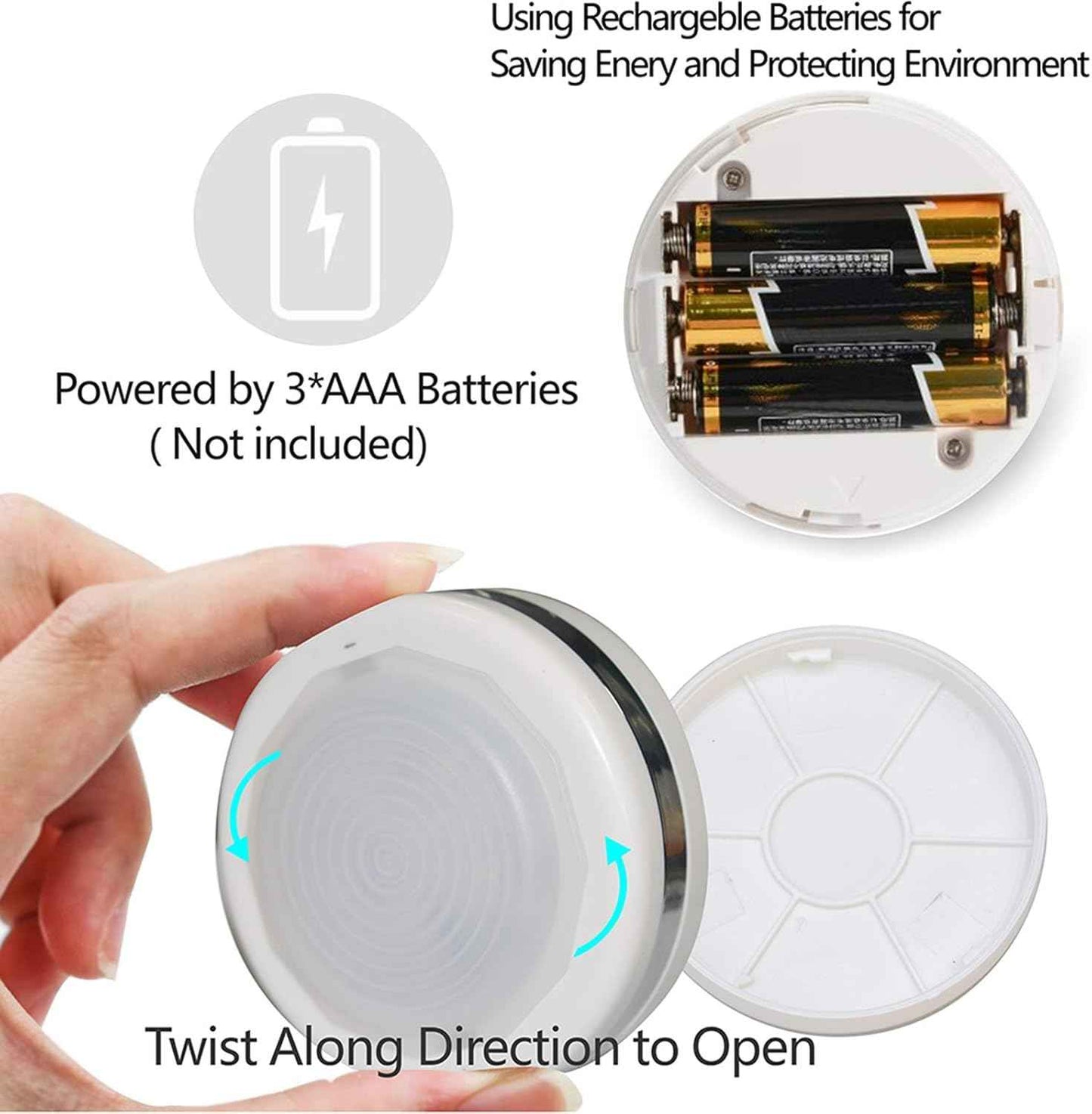 Starxing Puck Lights – Flameless Battery Lighting for Bedrooms Shared with Kids and Pets, Auto Timer