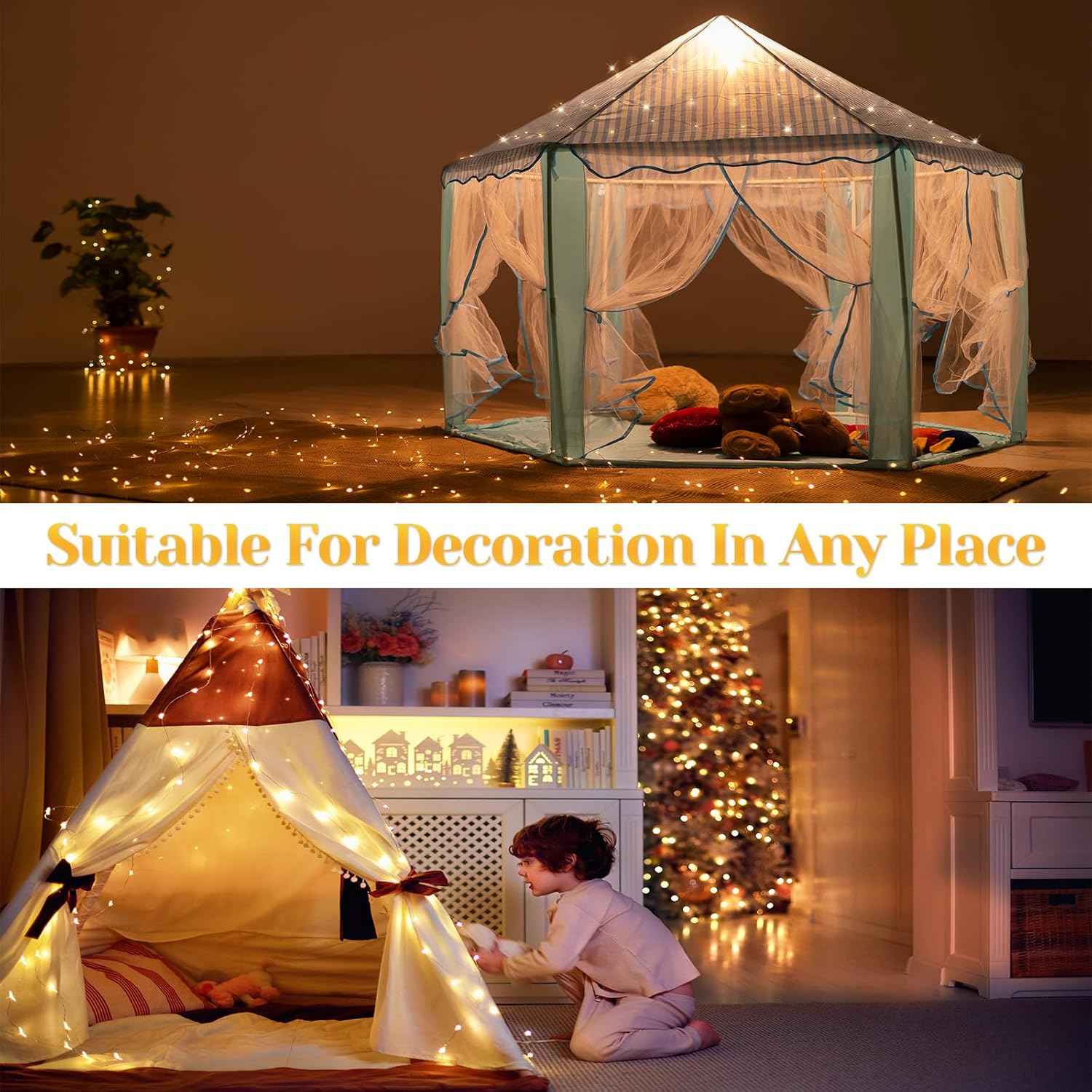 LumBliss Fairy Lights – Clean Design Bedroom Accent, 67Ft Neutral Warm White String Lights for Intentional Living Spaces