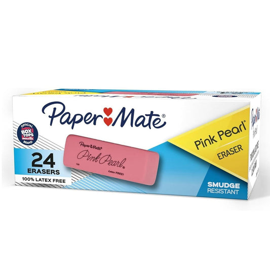 Paper_Mate_Pink_Pearl_Erasers,_Medium,_24_Count