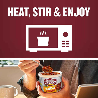 Campbell's Chunky Chili with Beans – Warming Solo Dinner for Mindful Evening Routines