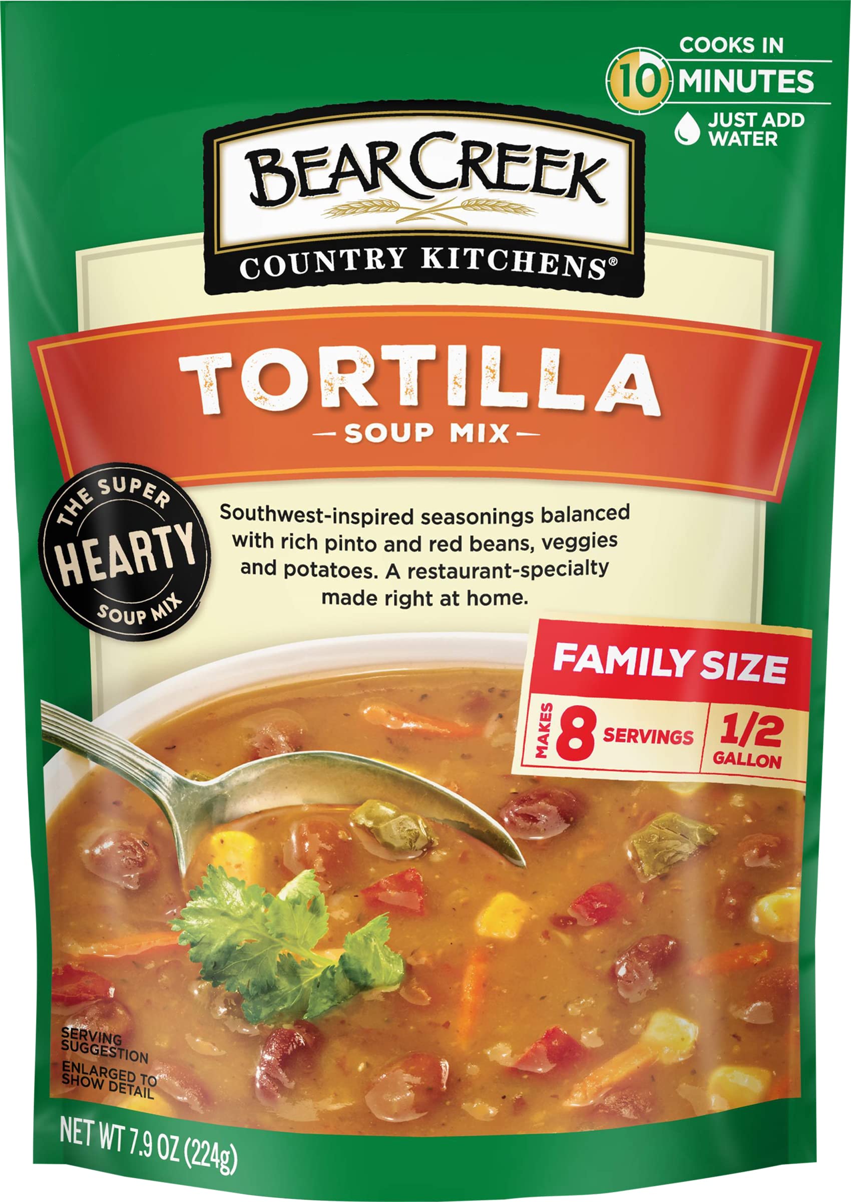 Bear Creek Tortilla Soup Mix – Portable Just-Add-Water Dinner for Emergency Food Storage and Road Trips