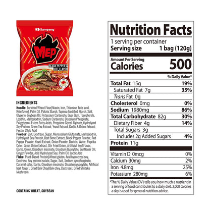 MEP Black Pepper Beef Ramen – Korean Food Lover Gift for Her, Pantry Must-Have