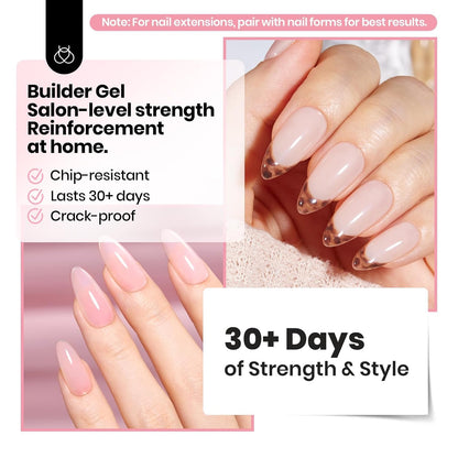 Beetles 7-in-1 Clear Builder Gel – Skin-Safe DIY Manicure for Allergy-Prone Users