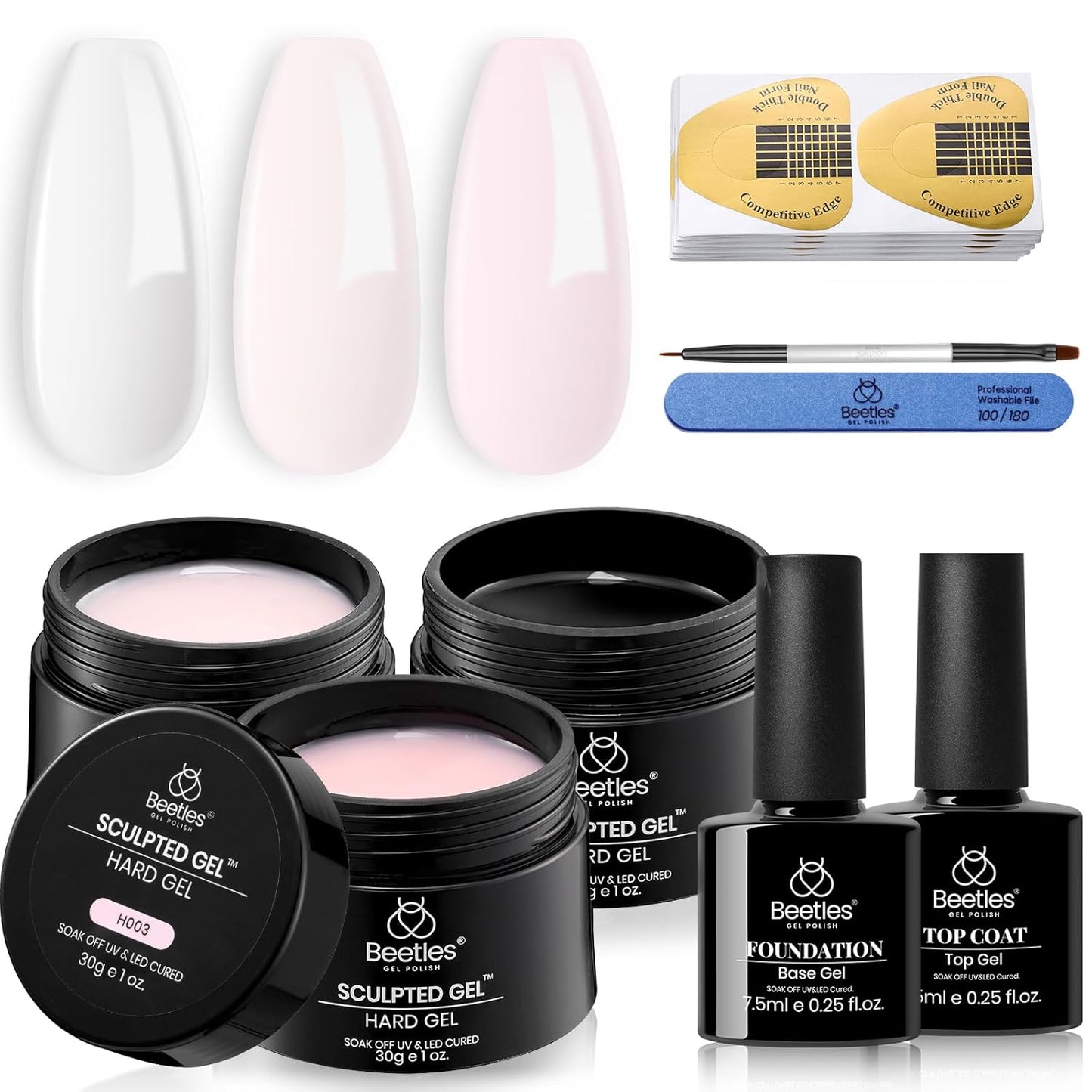 Beetles Sensitive-Friendly Builder Gel Set – Calm, Odor-Light Manicure Ritual for Wellness-Focused Women