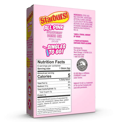 SINGLES_TO_GO!_Starburst_Variety_pack_5_box,_5_flavor_(Raspberry,_Cherry,_Fruit_Punch,_Strawberry_and_Lemon)