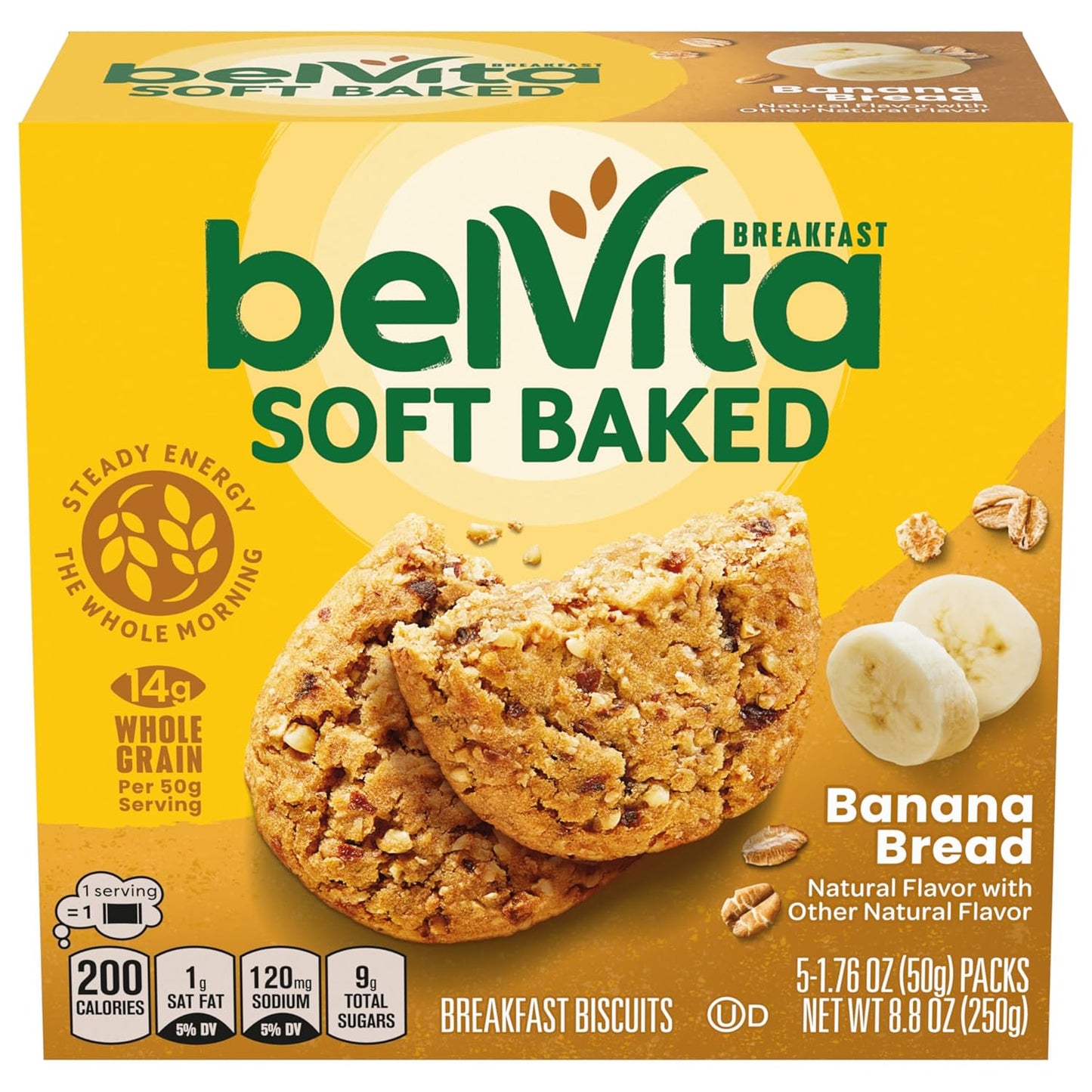 belVita Banana Bread & Oats & Chocolate Biscuit Bars – Individually Wrapped After-School Snack for Active Kids