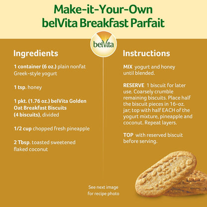 belVita Breakfast Bars Golden Oat Value Pack — No Artificial Sweeteners or HFCS for a Cleaner Morning Routine
