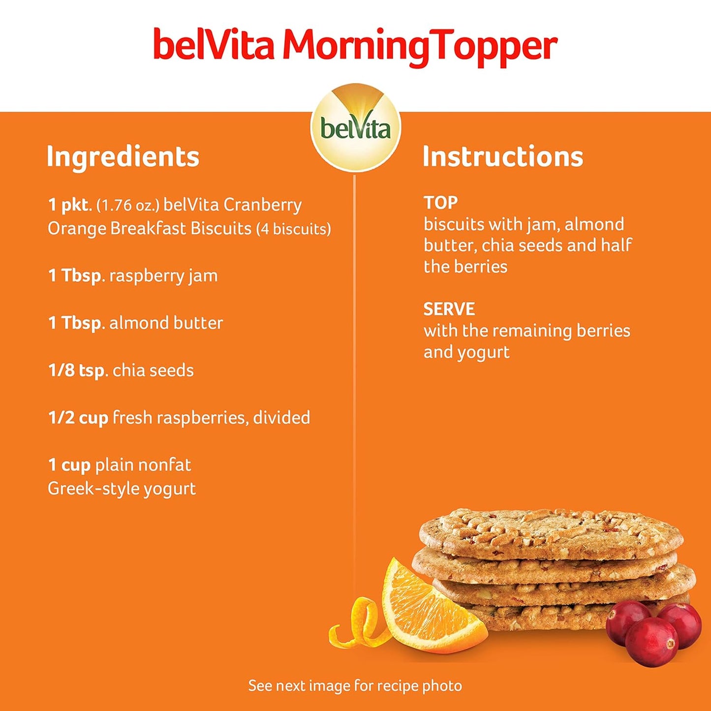 belVita Cranberry Orange Breakfast Biscuits – Grab-and-Go Commute Fuel for Back-to-Back Meetings, 14.08 oz Box