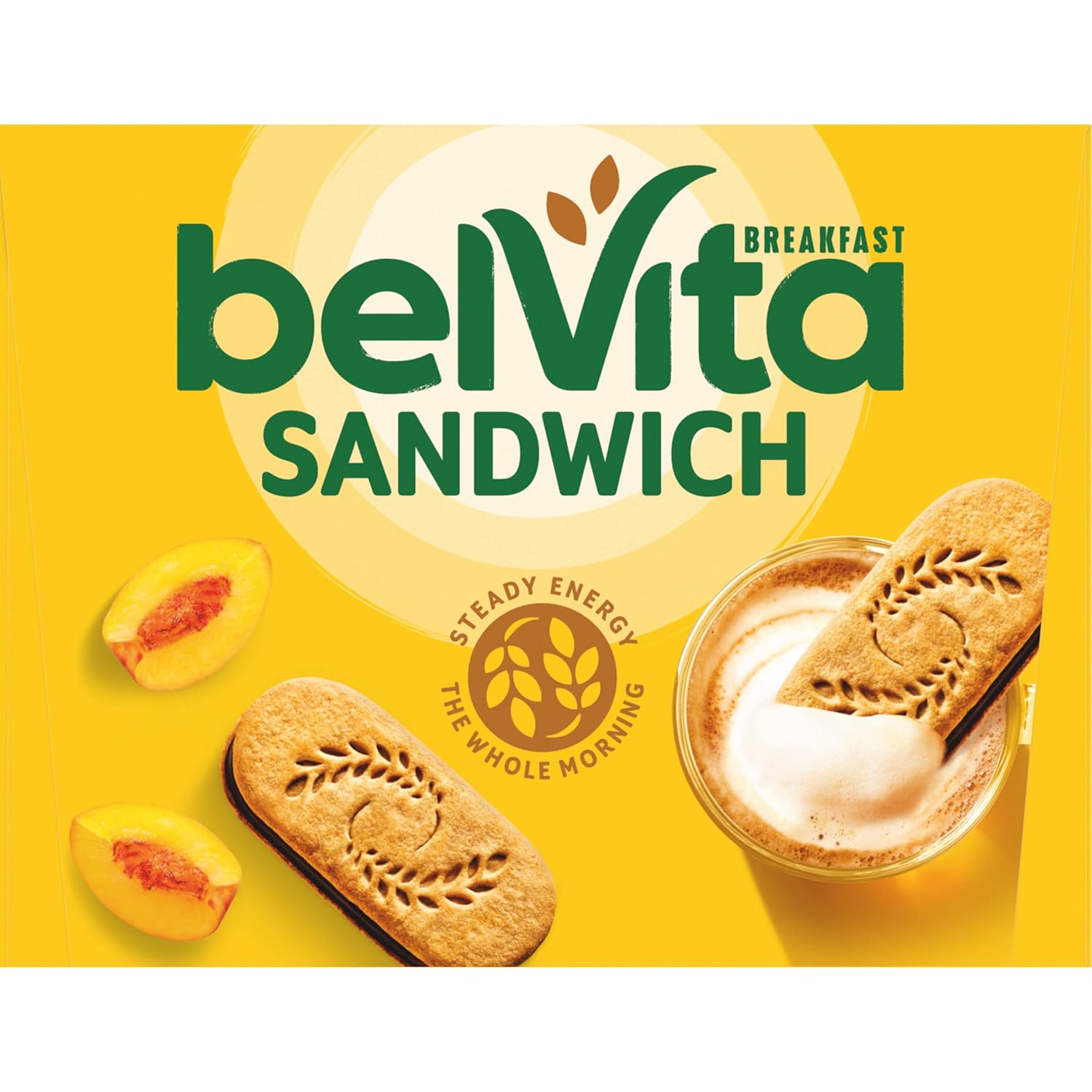 belVita Dark Chocolate Creme Biscuits – After-School Snack for the Kitchen Counter, 12-Pack Value Box