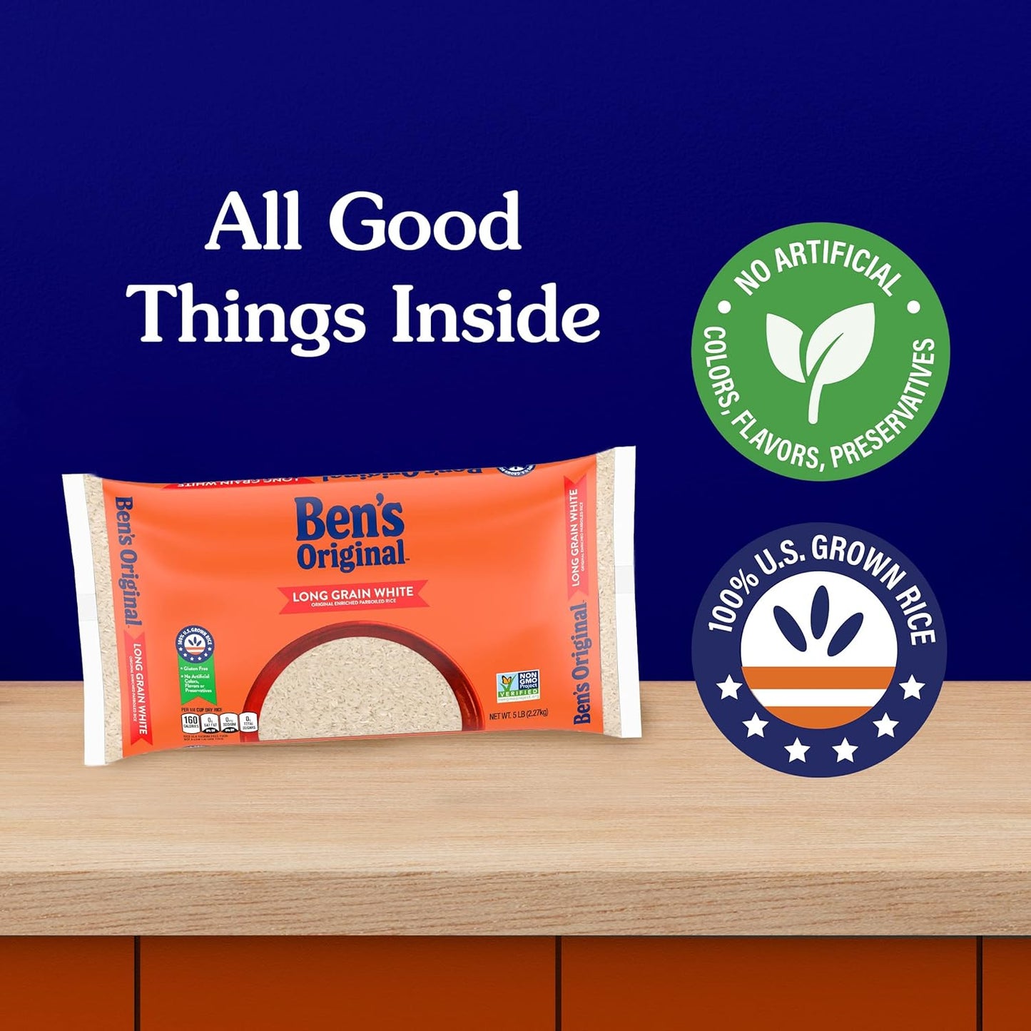 BEN'S ORIGINAL Converted Rice, 80 oz Pack – Low Glycemic Pantry Staple for Health-Aware Shoppers and Balanced Plates
