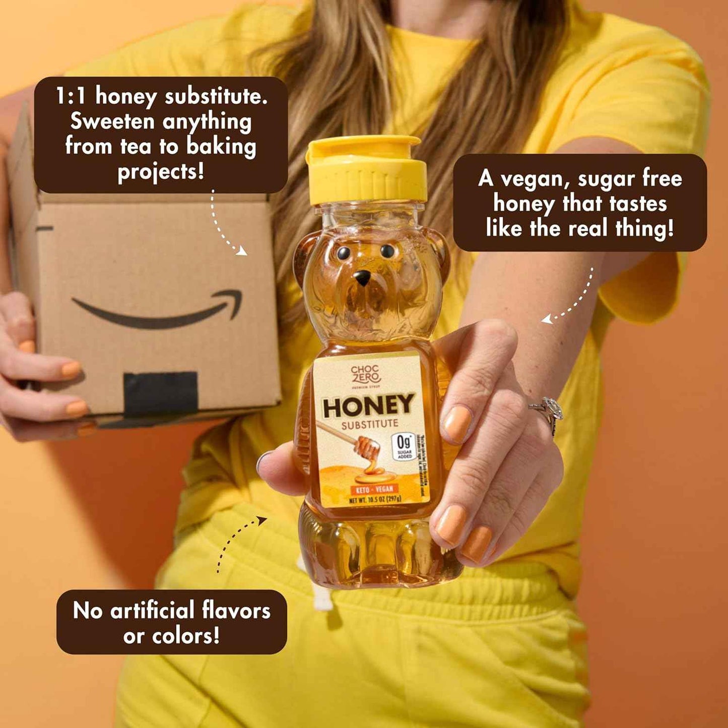 ChocZero Sugar Free Honey – Housewarming and Holiday Present for Health Conscious Home Cooks, 10.5oz