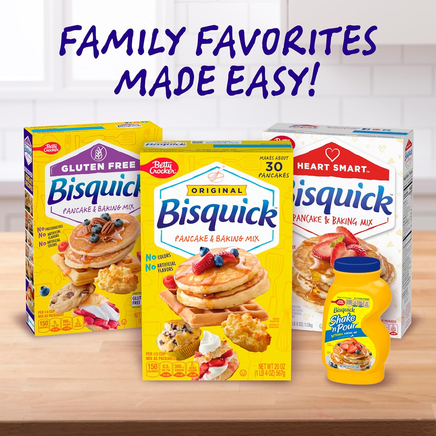 Betty Crocker Bisquick Original Baking Mix – Shelf-Stable Campfire Pancake Base for RV and Cabin Pantries