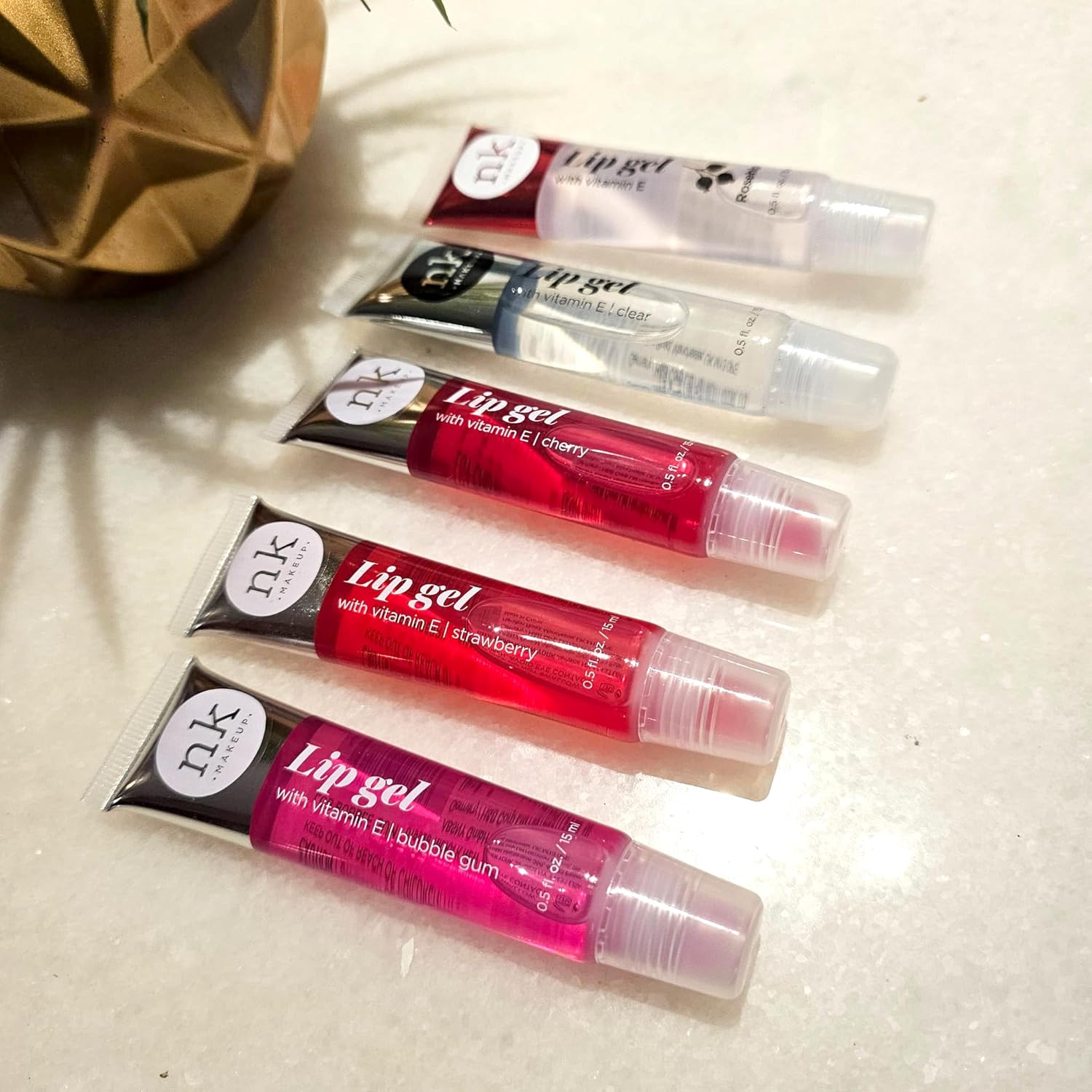 NICKA_K_NEW_YORK_VARIETY_SET_OF_5_NK_Hydrating_Lip_Gel_-_Vitamin_E_(Clear,_Rosehip_Oil,_Bubble_Gum,_Cherry,_Strawberry)_Skincare_Comfort