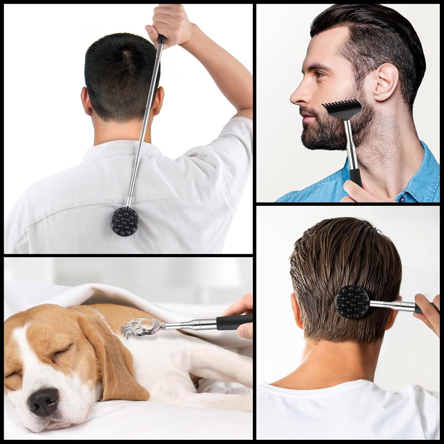 TUKUOS_Telescoping_Back_Scratcher_with_4_Detachable_Heads_-_Stocking_Stuffers_&_Christmas_Gifts_for_Men/Women,_White_Elephant_Gift_for_Adults