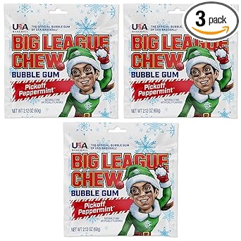 Big League Chew Cotton Candy Bubble Gum 3-Pack - Affordable Sports-Themed Birthday Present for Baseball and Softball Fans