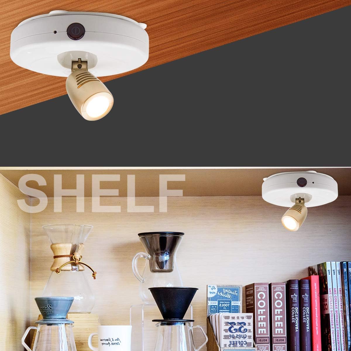 BIGLIGHT Stick-On Accent Light – Simple Picture Light for Intentional Living Spaces and Neutral Interiors, Battery