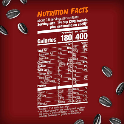 BIGS Sizzlin' Bacon Sunflower Seeds — Focus Snack for Study and Home Office, 5.35 oz Pouch