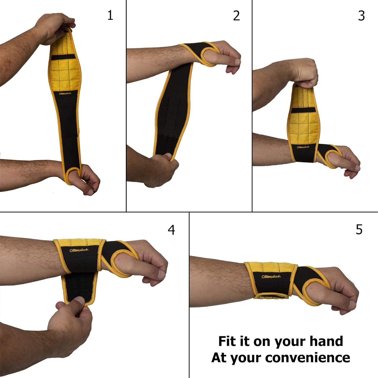 BINYATOOLS Magnetic Wristband – Unique Christmas Stocking Stuffer for Men, Handy Tool Gift for Handyman Fathers