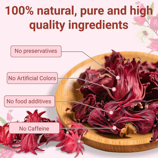 Hibiscus Tea Bags – Heart-Healthy Bedside Ritual for Evening Wind-Down, Caffeine-Free Herbal Brew
