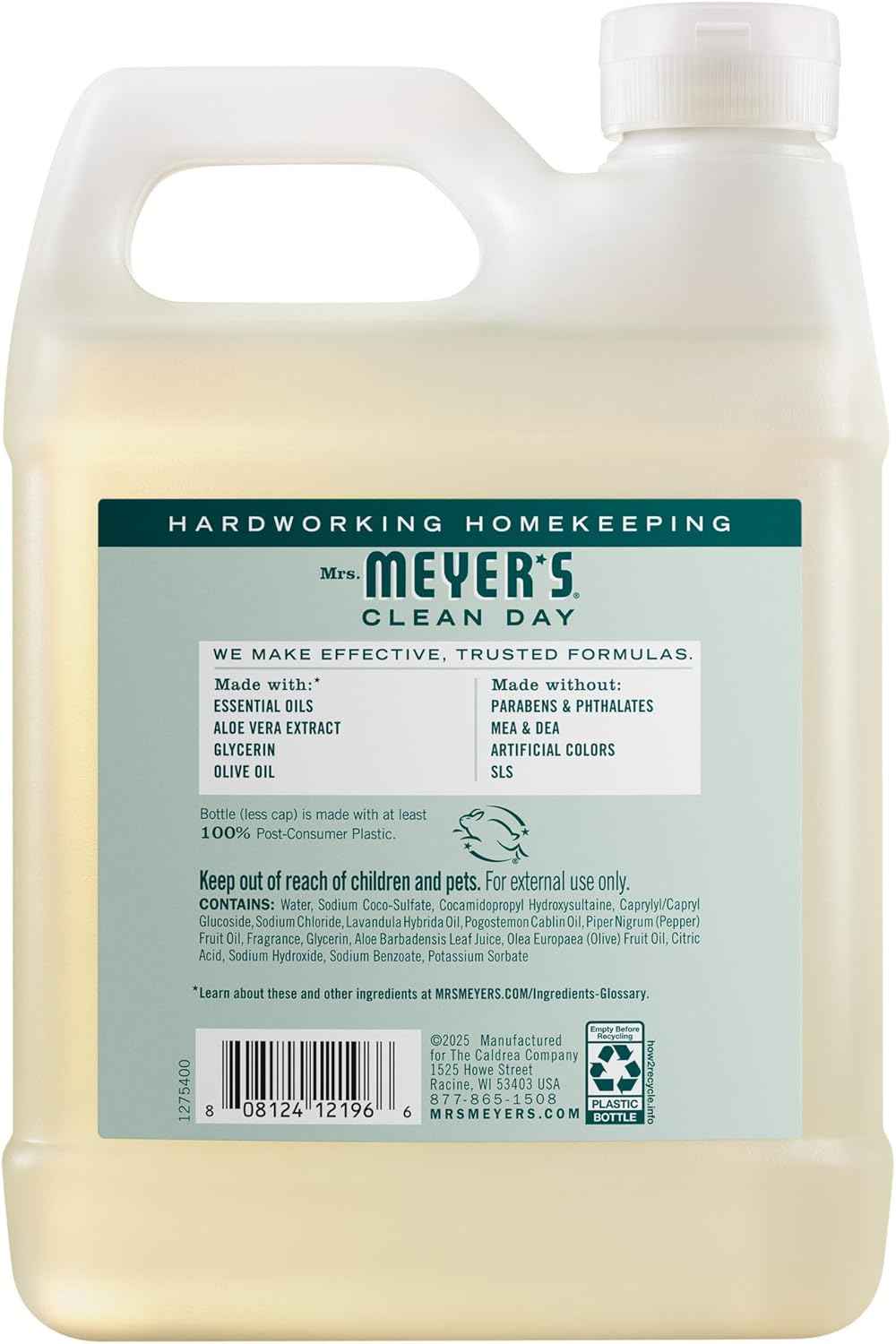 Mrs. Meyer's Clean Day Birchwood Hand Soap Refill – Calming Self-Care Ritual for Bathroom Vanity