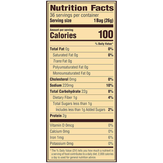 Snyder's of Hanover Mini Pretzels 100 Calorie Packs – Nut-Free School Lunch Snack for Kids, 36 Ct
