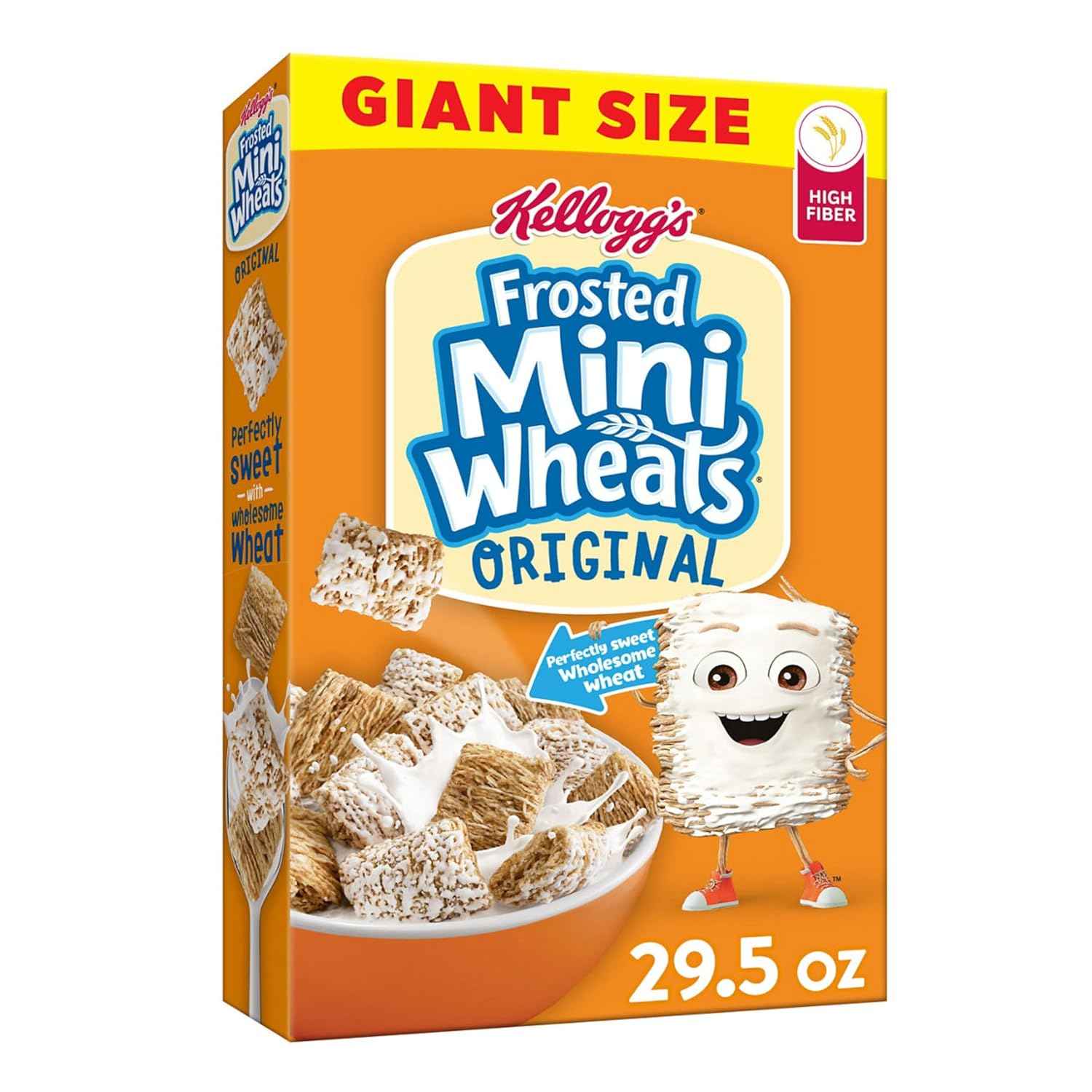 Kellogg’s Frosted Mini-Wheats – Grab-and-Go Office Desk Snack for Focused Workdays, 29.5oz Giant Box