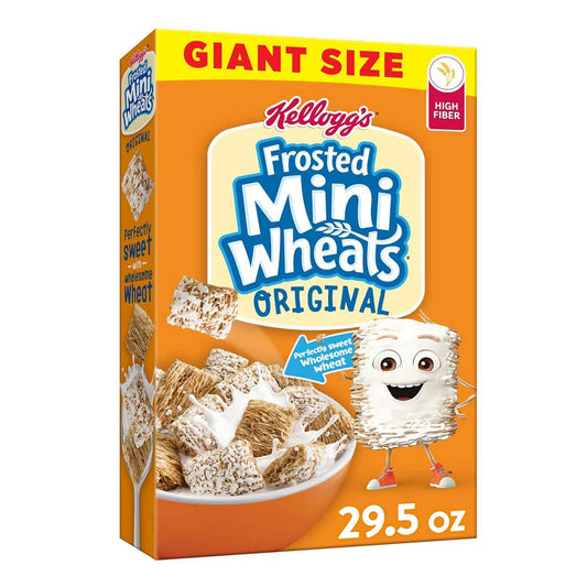 Kellogg’s Frosted Mini-Wheats – Grab-and-Go Office Desk Snack for Focused Workdays, 29.5oz Giant Box