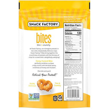 Snack Factory Honey Mustard Bites, 9 Oz Bag – Desk-Friendly Crunch for the Afternoon Work Slump