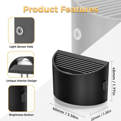 DORESshop LED Night Light – Warm Amber Plug in Lamp for Cozy Bedroom Decor and Living Room Ambiance