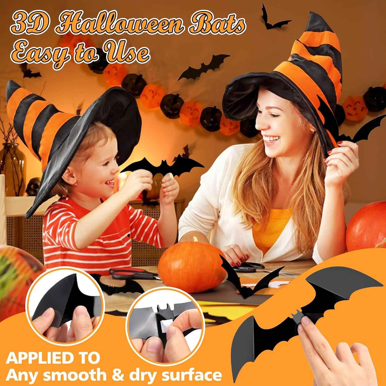 LUDILO 3D Bat Wall Kit – Halloween Gift for Horror Lovers and Home Stylists