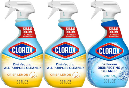 Clorox Disinfecting Cleaner Bundle – Child-Safe Home Disinfection Without Bleach Fumes, 2-Pack for Kitchens and Bathrooms