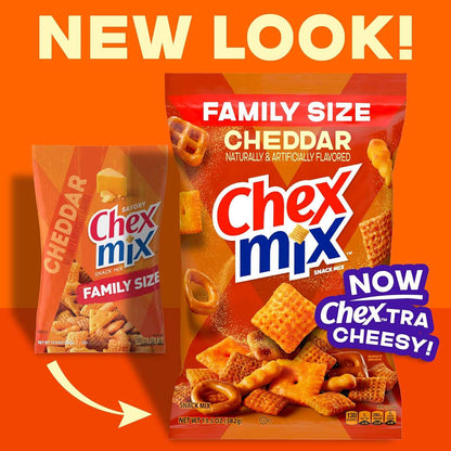 Chex Mix Cheddar Snack Mix – Hostess Gift for Housewarming Parties, 13.5 oz Bag