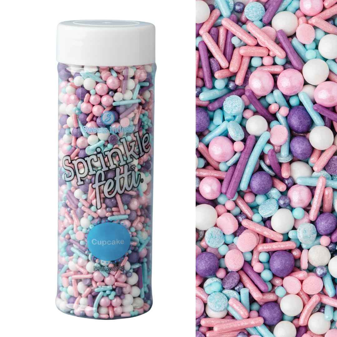 Sweets Indeed Sprinklefetti Colorful Cupcake Sprinkles for Kids Birthday Parties – Fun Topping for Cookies, Cakes, and Ice Cream Sundaes