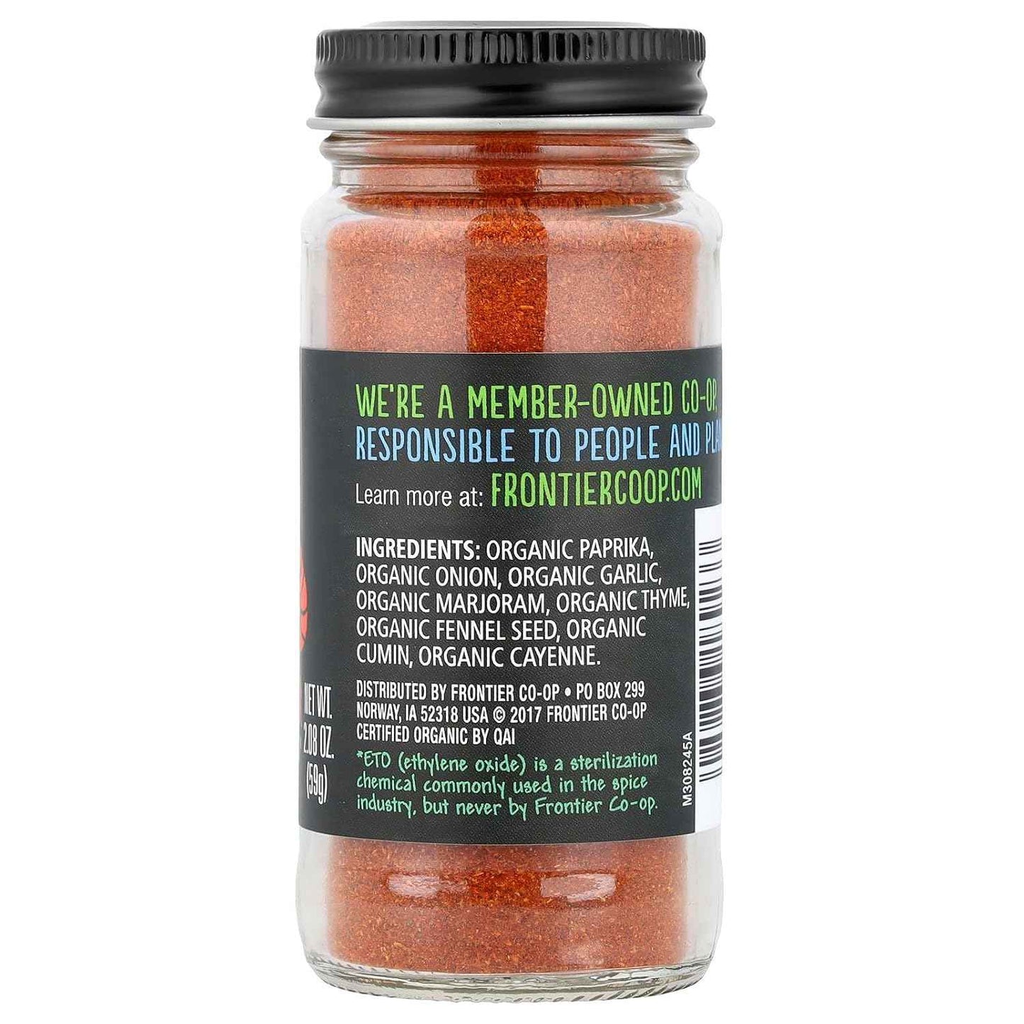 Frontier Co-op Organic Cajun Seasoning 2.08 oz – Clean-Label Pantry Staple for Mindful Home Cooking