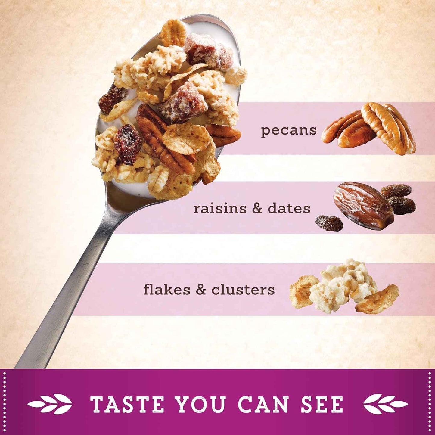 Great Grains Raisins Dates Pecans Breakfast Cereal – Wholesome Family Breakfast Cereal for Kids' Morning Bowl