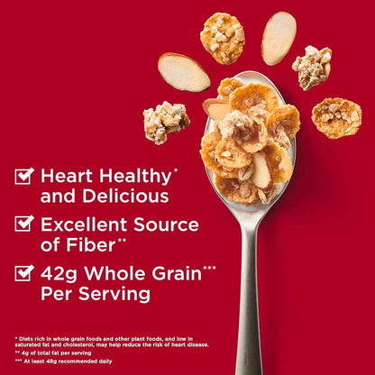 General Mills Oatmeal Crisp Heart Healthy Cereal – High Fiber Breakfast for Busy Workday Focus