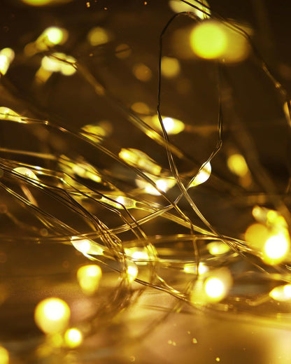 Blingstar Mini LED String Lights – Living Room Mood Lighting, Flexible Silver Wire, 7 Color Options