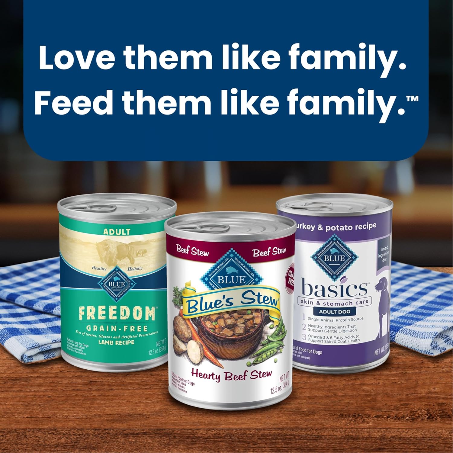 Blue Buffalo Blue's Stew Hearty Beef & Country Chicken Canned Dog Food, Vet-Formulated with No By-Products or Fillers