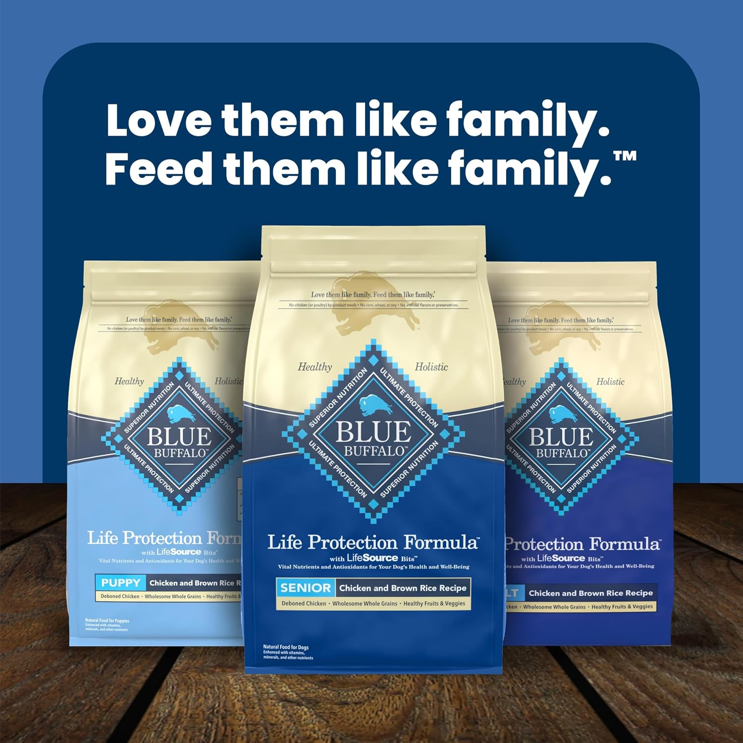 Blue Buffalo Senior Life Protection Chicken & Brown Rice – Clean-Label Nutrition with AAFCO-Compliant Senior Formula, 6 lb