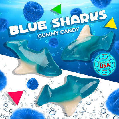 Blue Sharks Gummy Candy – 1 Lb Bulk Candy for Playroom and Nursery Treat Jars