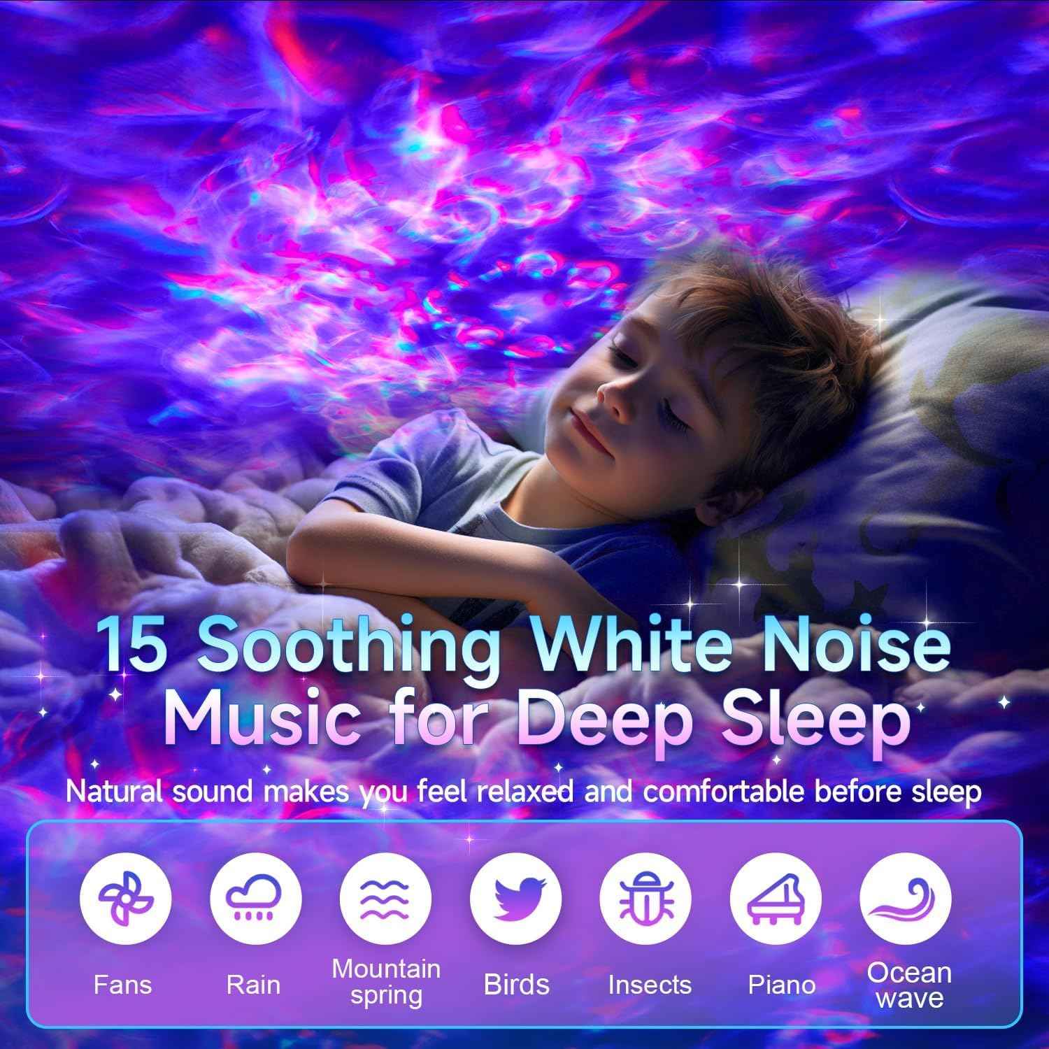 Star Night Light for Children – Child-Friendly LED Galaxy Projector with Bluetooth Speaker for Playroom and Nursery
