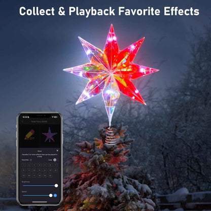LumaGlow Waterproof Holographic Star – Weatherproof Patio and Porch Christmas Centerpiece, App Controlled