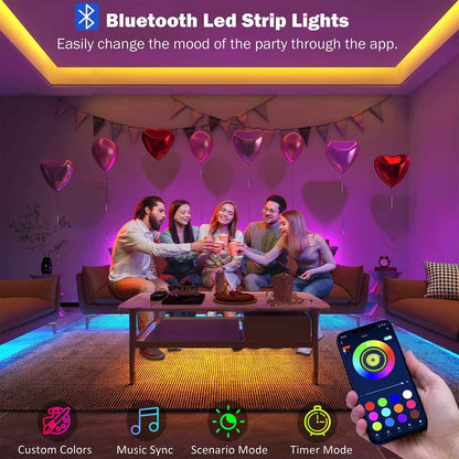 [Brand] RGB LED Light Strip – Birthday Gift for Teens and Young Adults, 64 Scene Modes Bluetooth App
