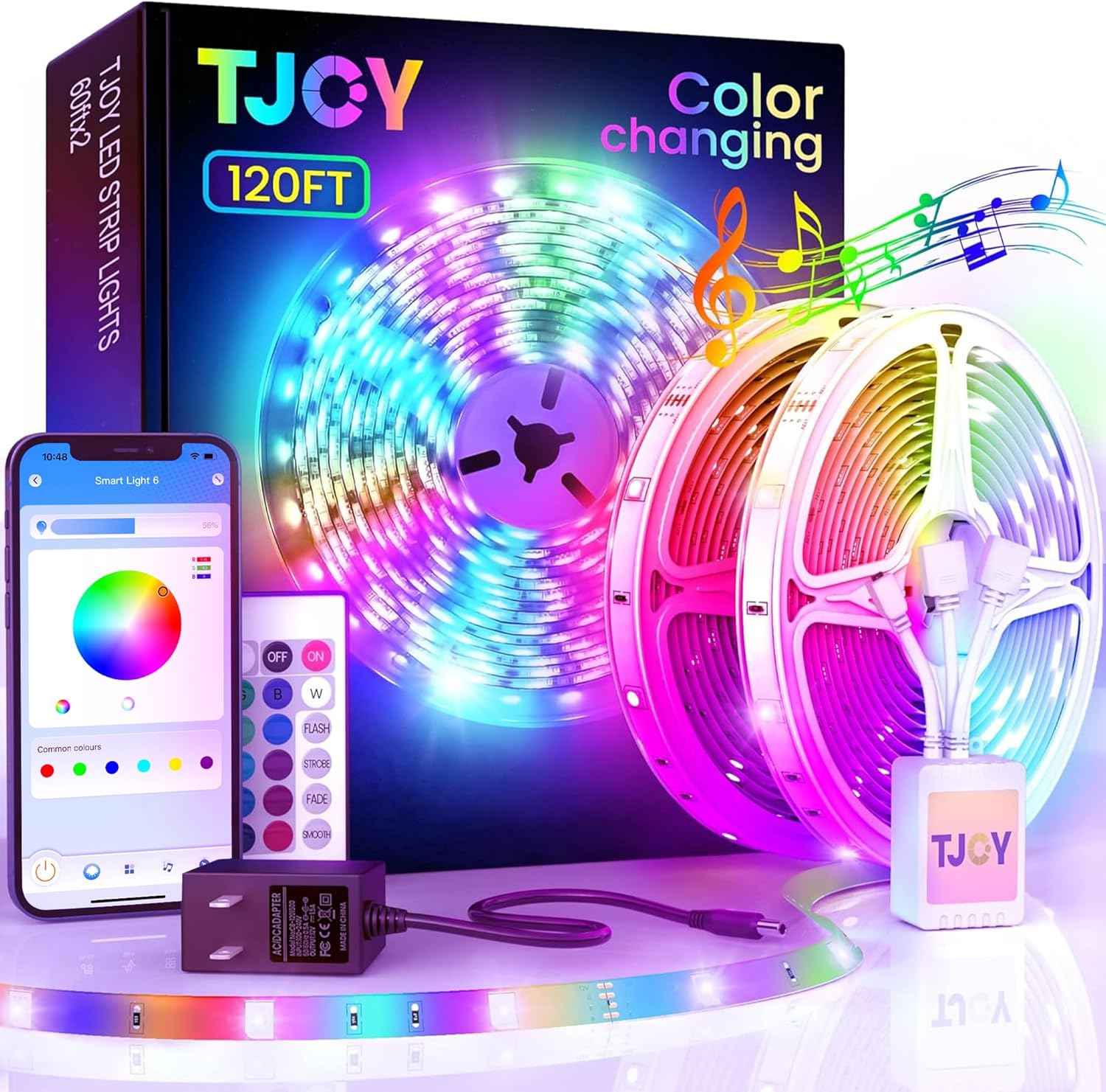 LuminoGlow Bluetooth Light Strip – Thoughtful Housewarming Gift for New Apartment Owners, 16 Million Colors