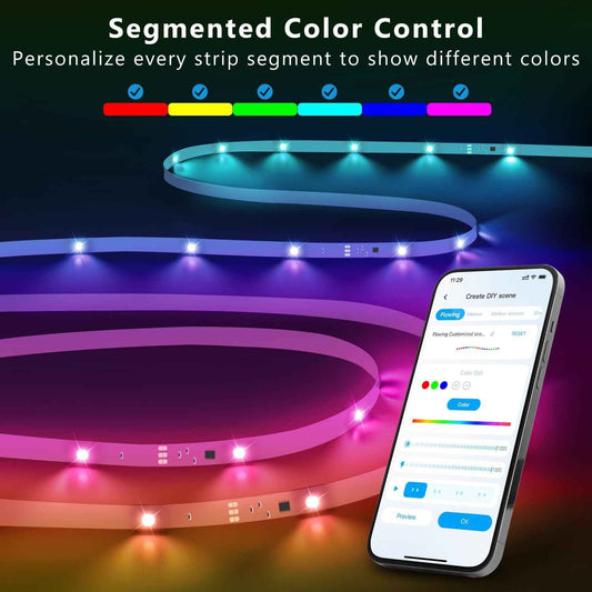 DAYBETTER Smart IC LED Strip Lights – Child Friendly 24V Low Voltage Color Lighting for Kids Room and Playroom
