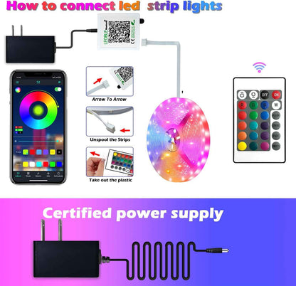 HiLighting 300FT LED Strip Lights Flameless and Cool to Touch – Safer Alternative to Candles for Kids Bedroom and Pet Friendly Homes